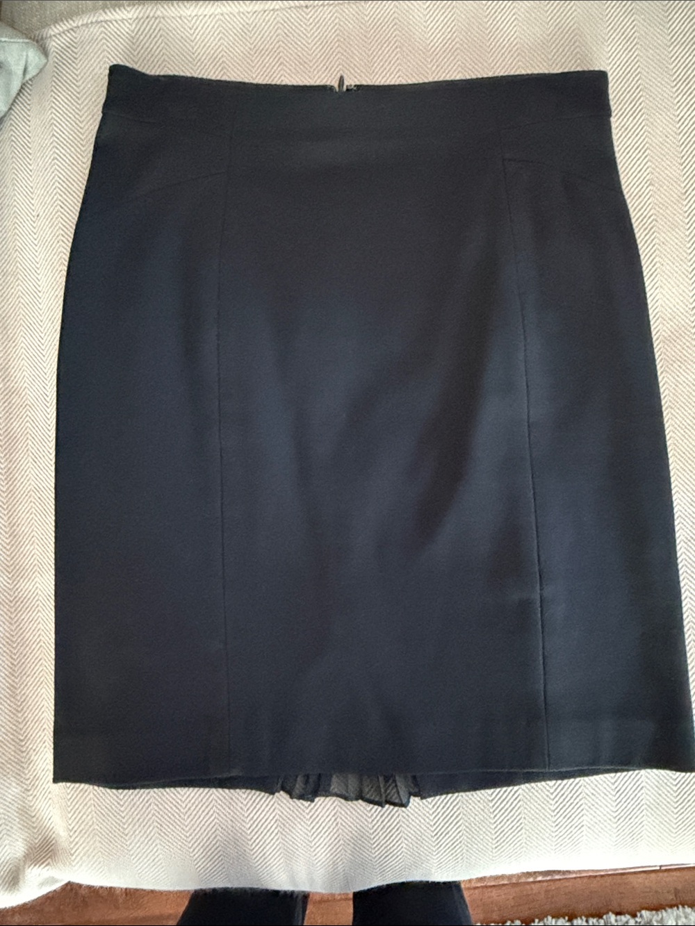 Ann Taylor Black Pencil Skirt with Subtle Front Seams